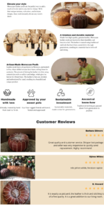 moroccan round ottoman leather pouf