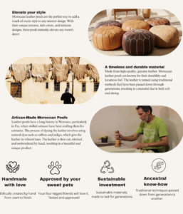 Moroccan Round Ottoman Leather Pouf moroccan round ottoman leather pouf