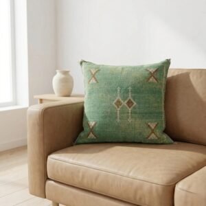 Green Moroccan pillow cover